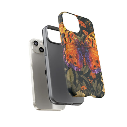 Butterfly Phone Case, Tough Cases for Nature Lovers, Vibrant Floral Design, Gift for Her, Cute Phone Accessories, Butterfly Artwork