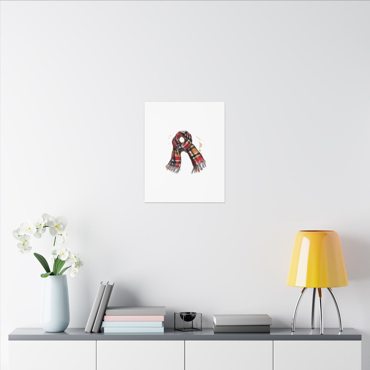 Autumn Scarf Canvas Art Print | Cozy Home Décor, Gift for Fall Lovers, Seasonal Wall Art, Unique Interior Design