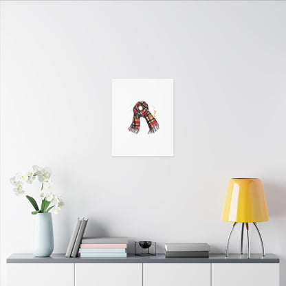 Autumn Scarf Canvas Art Print | Cozy Home Décor, Gift for Fall Lovers, Seasonal Wall Art, Unique Interior Design