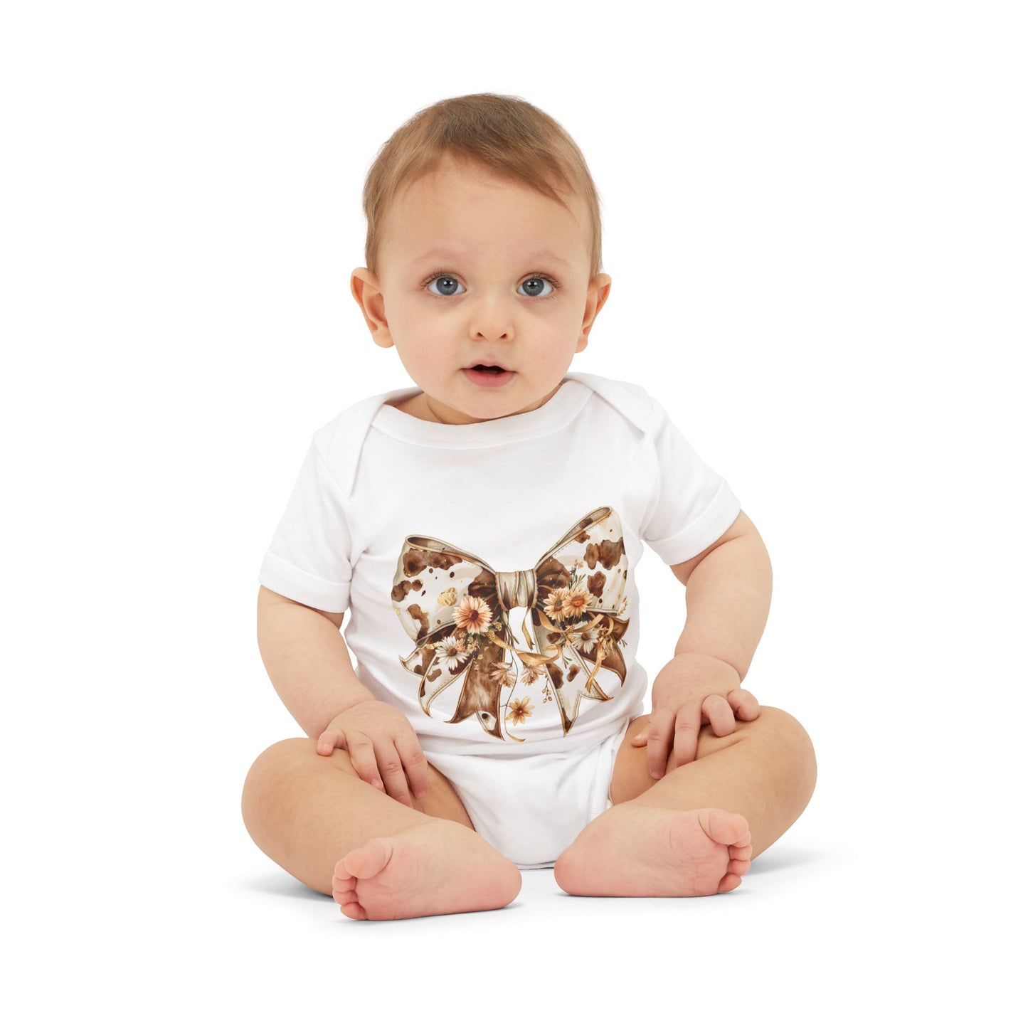 Floral Bow Infant Jersey One Piece – Cute and Comfy Baby Bodysuit for Newborns