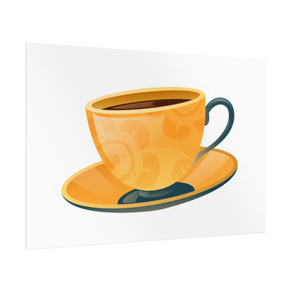 Coffee Lovers Rolled Posters, Cute Coffee Art, Kitchen Decor, Coffee Shop Print, Gift for Coffee Enthusiasts