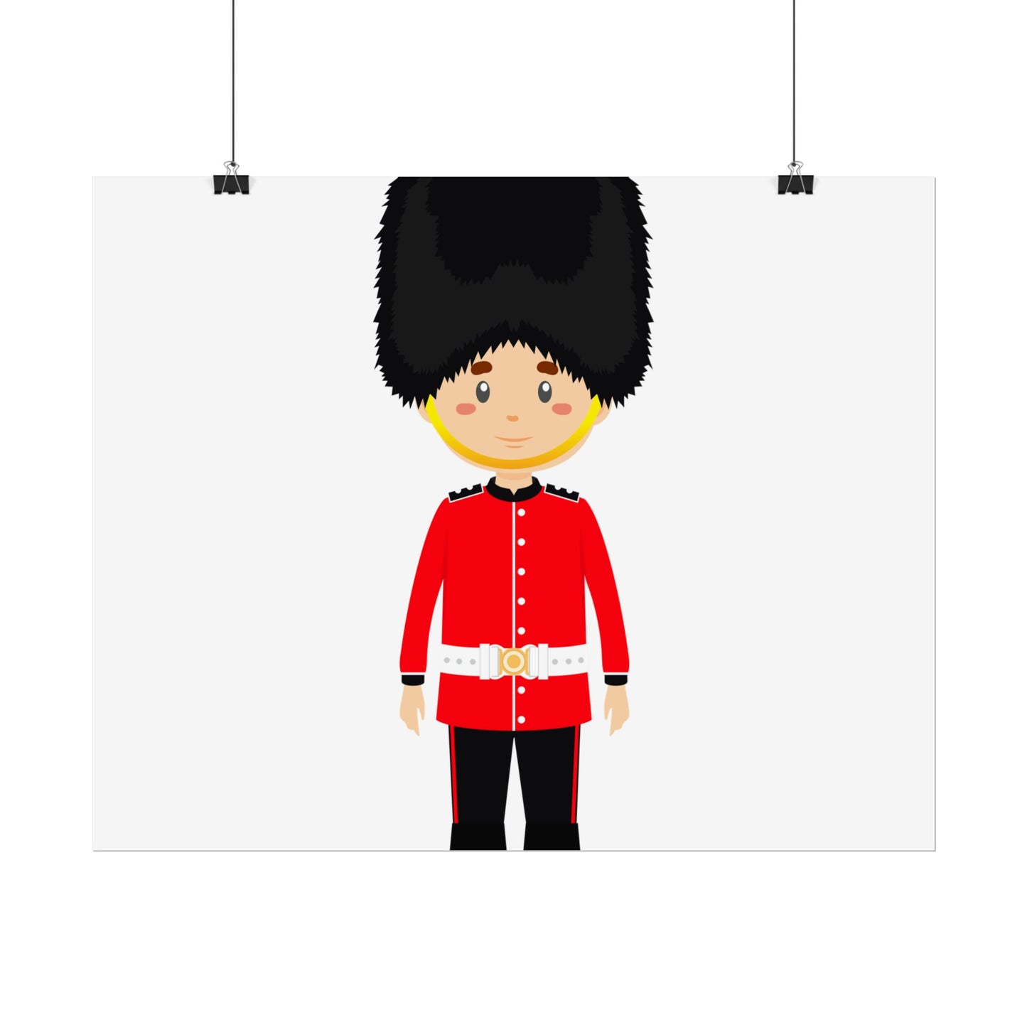 Adorable British Soldier Rolled Posters, Kids Room Decor, Unique Gift, Nursery Art, Educational Wall Art