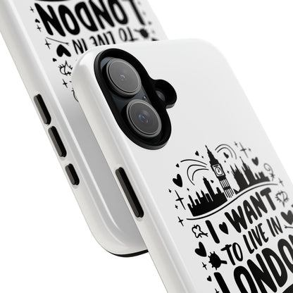 London City iPhone Case, Tough Phone Cover, Travel Gift, London Souvenir, Adventure Accessory, Wanderlust Decor