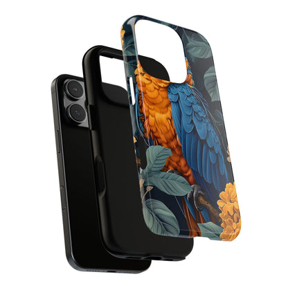 Tropical Parrot Phone Case - Tough Cases, Colorful Phone Cover, Nature Lover Gift, Floral Design, Bird Lover Accessory