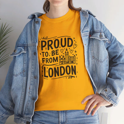 Proud to be from London Watercolor Art Collection Breathable Unisex Cotton T-Shirt