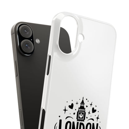 London-Inspired Slim Phone Case, Travel Gift, Custom Phone Cover, Unique Mobile Accessory, London Souvenir, Ideal for Tourists