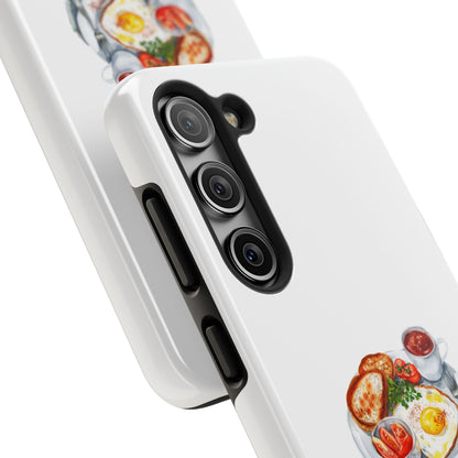 Breakfast Lovers Tough Phone Case - Cute Food Art, Durable Protection