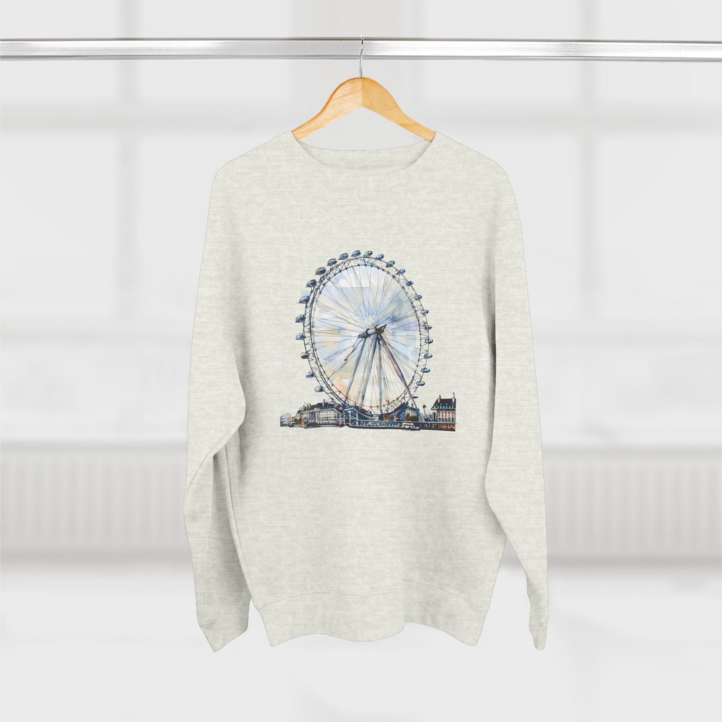 Unisex Crewneck Sweatshirt - London Eye - Iconic Ferris Wheel
