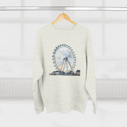 Unisex Crewneck Sweatshirt - London Eye - Iconic Ferris Wheel