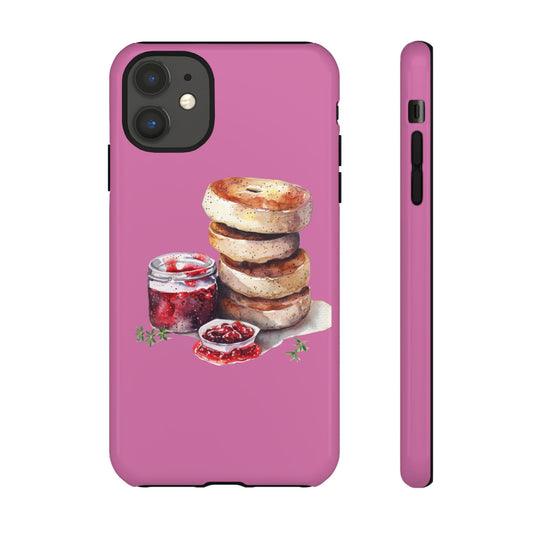 Cute Bagel Phone Case, Tough Cases for Food Lovers, Unique Gifts for Foodies, Phone Accessories for Breakfast Lovers, Fun and Stylish Cases