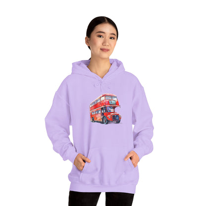Unisex Heavy Blend™ Hooded Sweatshirt - The Heart of London - Iconic Double-Decker Buses