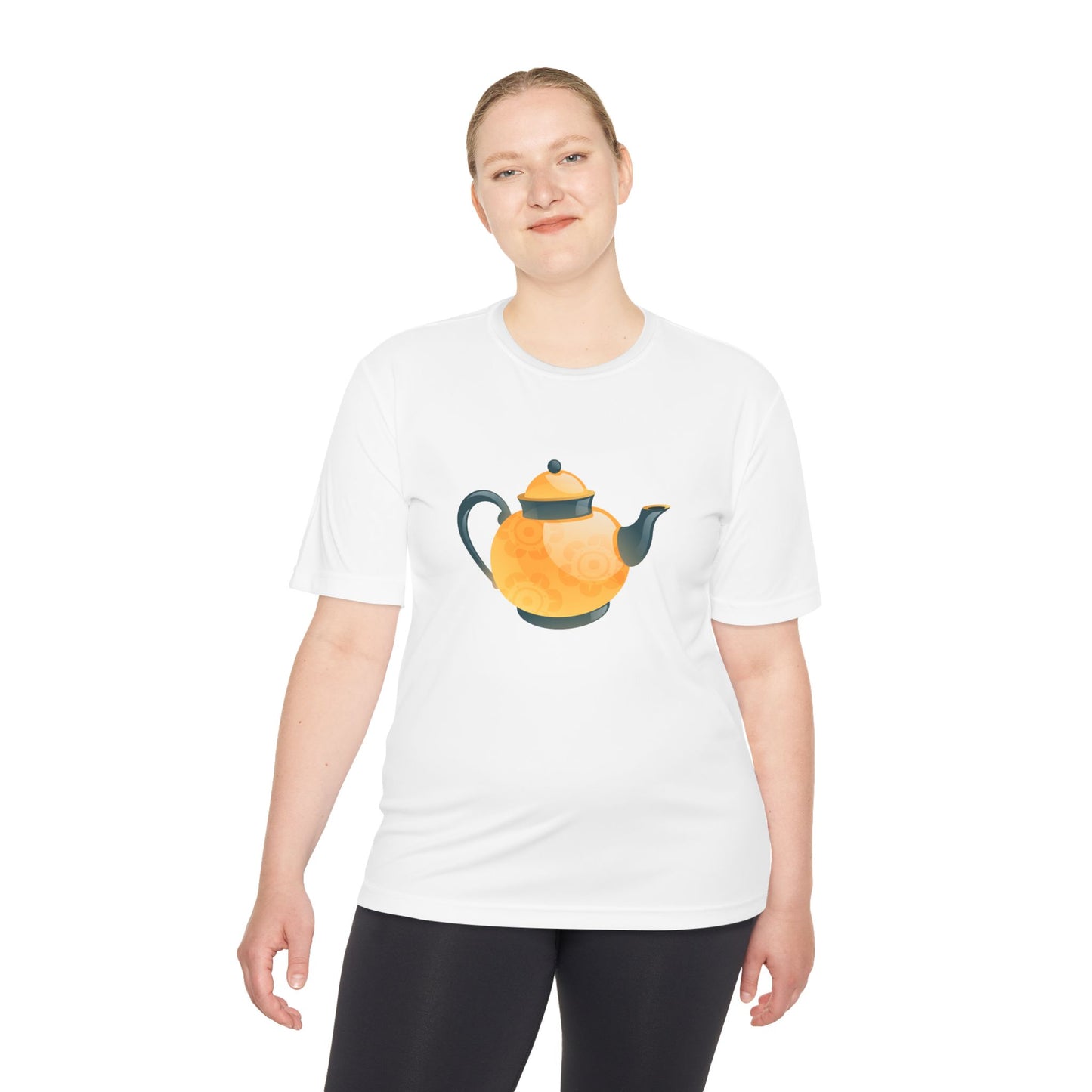 Unisex Moisture Wicking Tee - Vintage British Tea Kettle Art Print