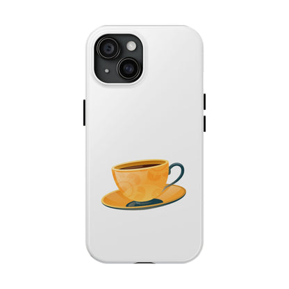 Stylish Tough Phone Case with Coffee Cup Design, Coffee Lover Gift, Phone Accessories for Fall, Cute Phone Cover, Durable Protection