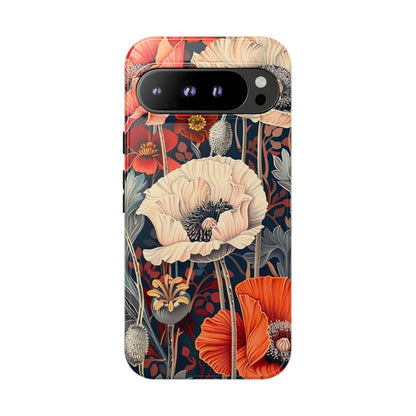 Floral iPhone Case, Tough Phone Cover, Artistic Protection, Flower Design, Unique Gift for Her, Phone Accessory, Trendy Tech