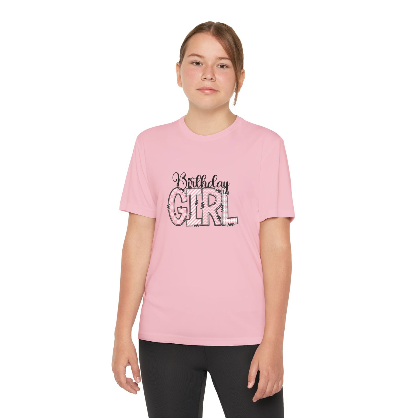 Youth Tee - Retro Boho Birthday Girl PNG for T-Shirts - Cute Celebration Shirt for Girls