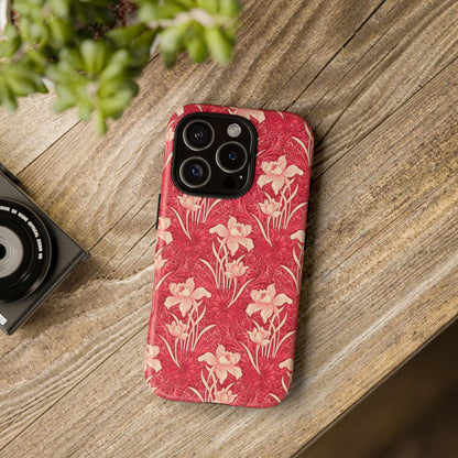 Floral Tough Phone Case - Durable, Stylish Accessory, Perfect Gift for Her, Floral Pattern, Customizable, Ideal for Daily Use