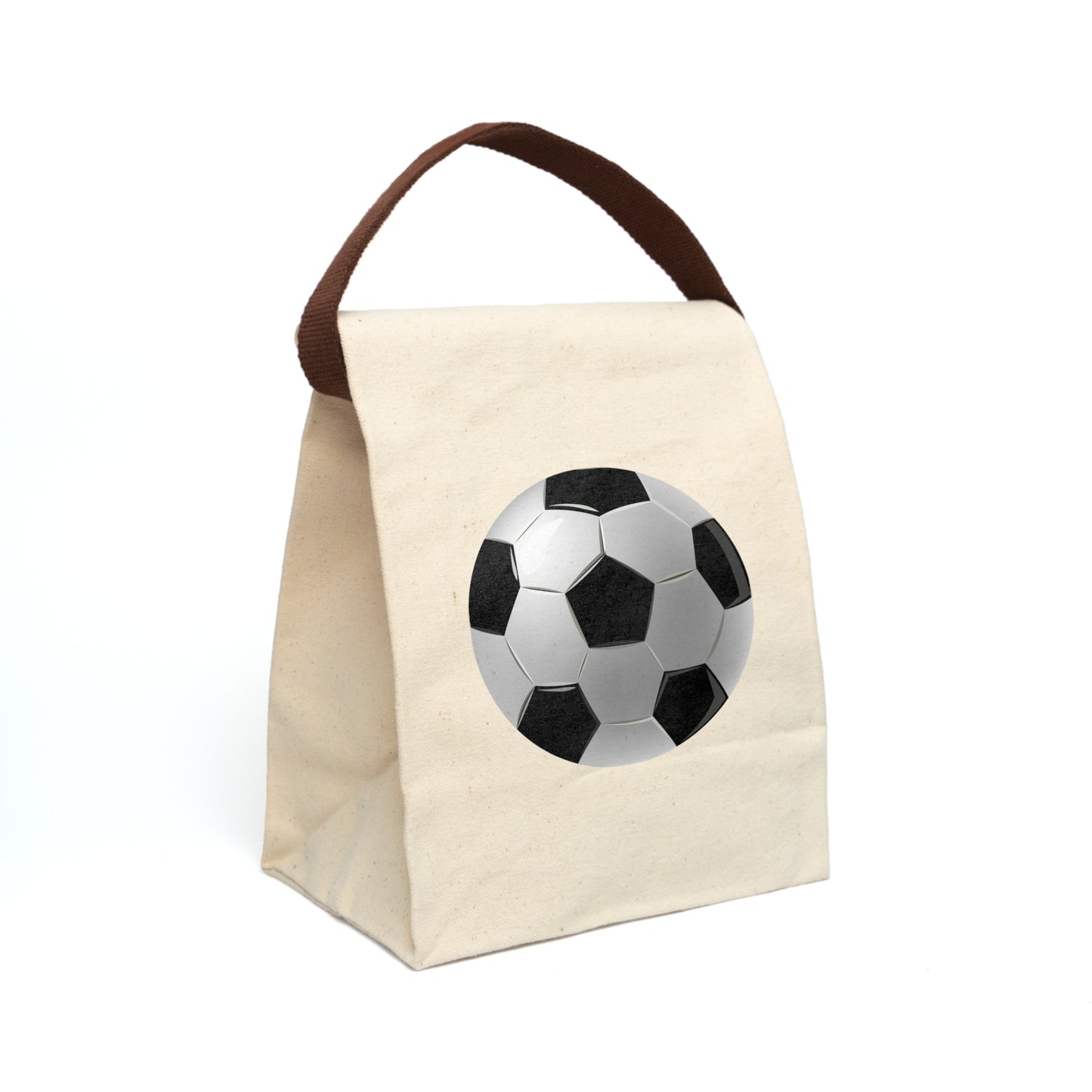 Soccer Canvas Lunch Bag With Strap