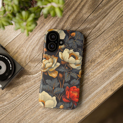 Floral Phone Case - Tough Cases, Stylish Mobile Cover, Flower Design, Holiday Gift, Trendy Accessory, Eco-Friendly Case