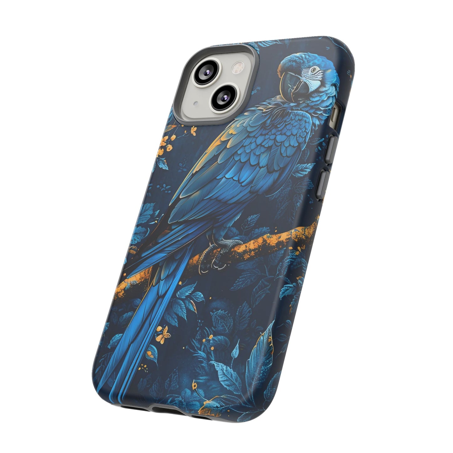 Tough Cases - Vibrant Blue Parrot Phone Case, Tropical Bird Phone Cover, Nature Lover Gift, Eco-Friendly Accessories, Unique Wildlife Decor