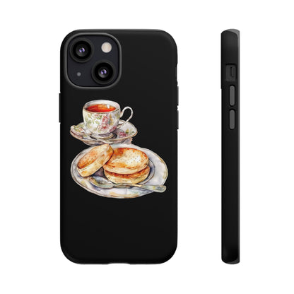 Tea Time Phone Case with Cookies Design, Cute Phone Cover, Gift for Tea Lovers, Kitchen Decor, Whimsical Style