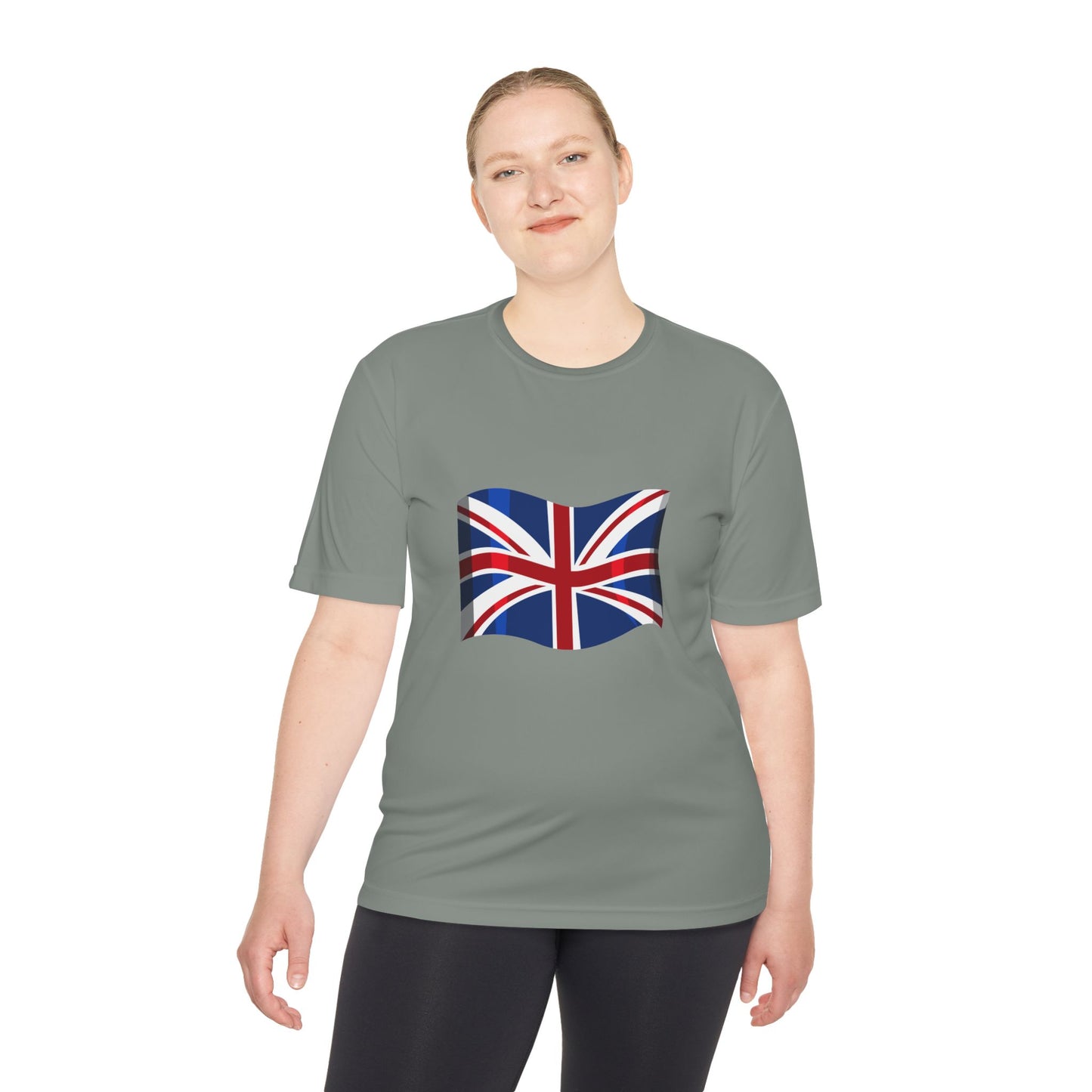 Unisex Moisture Wicking Tee - Vintage UK Flag Wall Art Print
