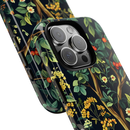 Floral iPhone Case, Nature Inspired Tough Case, Botanical Phone Cover, Eco-Friendly Gift, Unique Floral Design