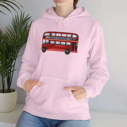 Unisex Heavy Blend™ Hooded Sweatshirt - Icon on Wheels - London’s Double-Decker Bus