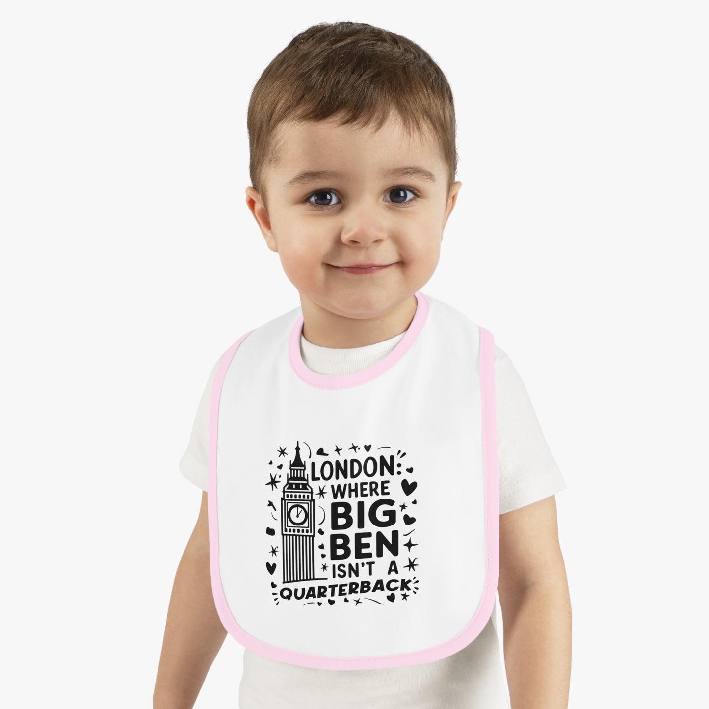 London Themed Baby Bib, Fun Baby Shower Gift, Cute Infant Bib, Unique Baby Apparel, Parenting Essentials