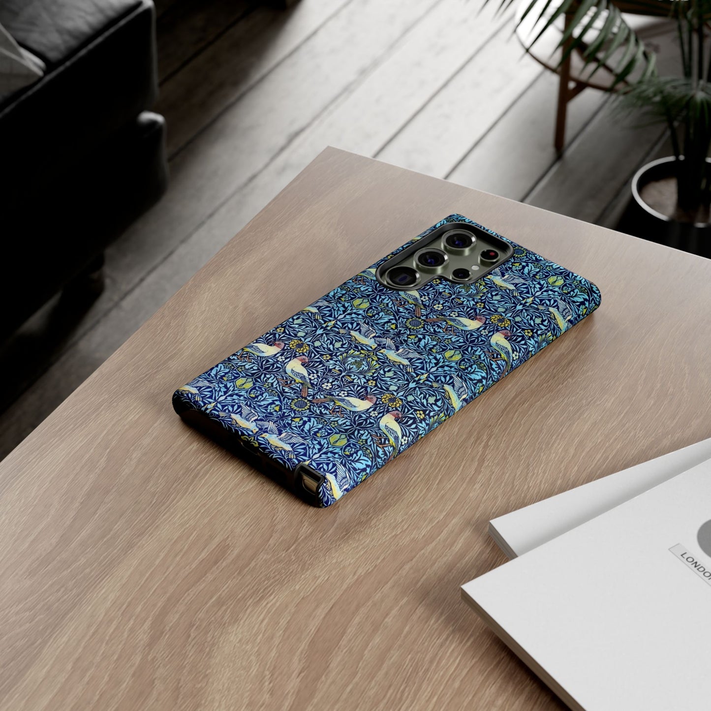 Bird and Floral Pattern Phone Case, Tough Cases, Gift for Nature Lovers, Eco-friendly, Custom Phone Accessories, All-Occasion