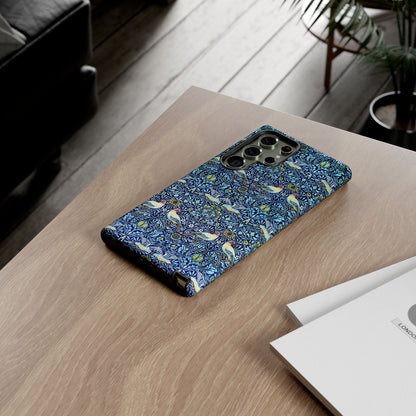 Bird and Floral Pattern Phone Case, Tough Cases, Gift for Nature Lovers, Eco-friendly, Custom Phone Accessories, All-Occasion