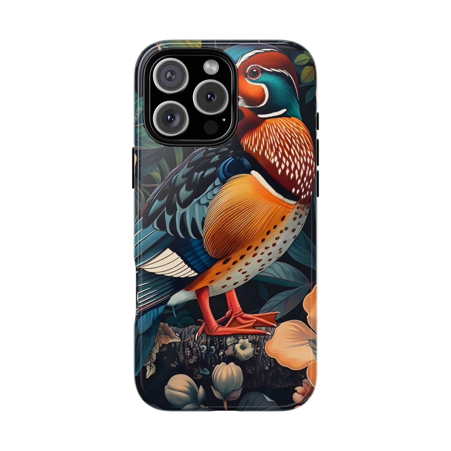 Vibrant Phone Case with Artistic Bird Design, Nature Lover Gift, Wildlife Enthusiast Accessory, Floral Tech Case, Unique Mobile Cover
