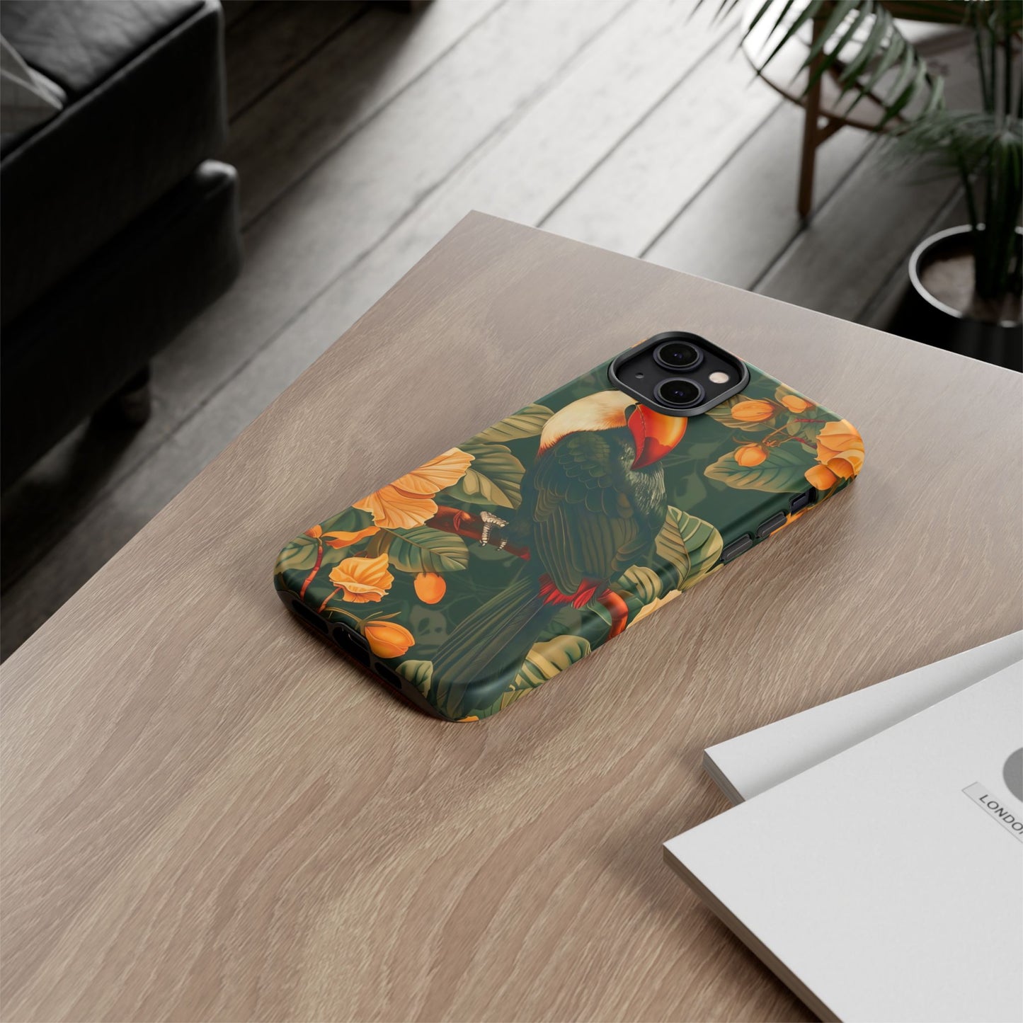 Tropical Toucan Phone Case, Exotic Bird Cover, Nature Lover Gift, Eco-Friendly Design, Customizable Tech Accessory