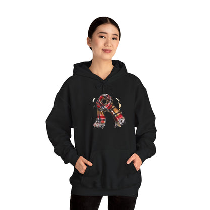 Unisex Heavy Blend™ Hooded Sweatshirt - Plaid British Scarf - Timeless Style and Classic Elegance