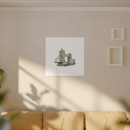 London Bridge Matte Canvas Wall Art, Elegant Home Decor, Unique Gift for Art Lovers, Travel Enthusiast Wall Decor, Modern Aesthetic