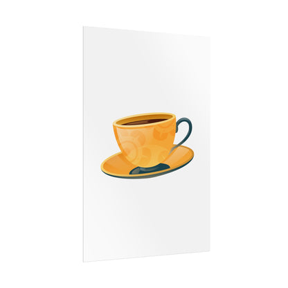 Coffee Lovers Rolled Posters, Cute Coffee Art, Kitchen Decor, Coffee Shop Print, Gift for Coffee Enthusiasts