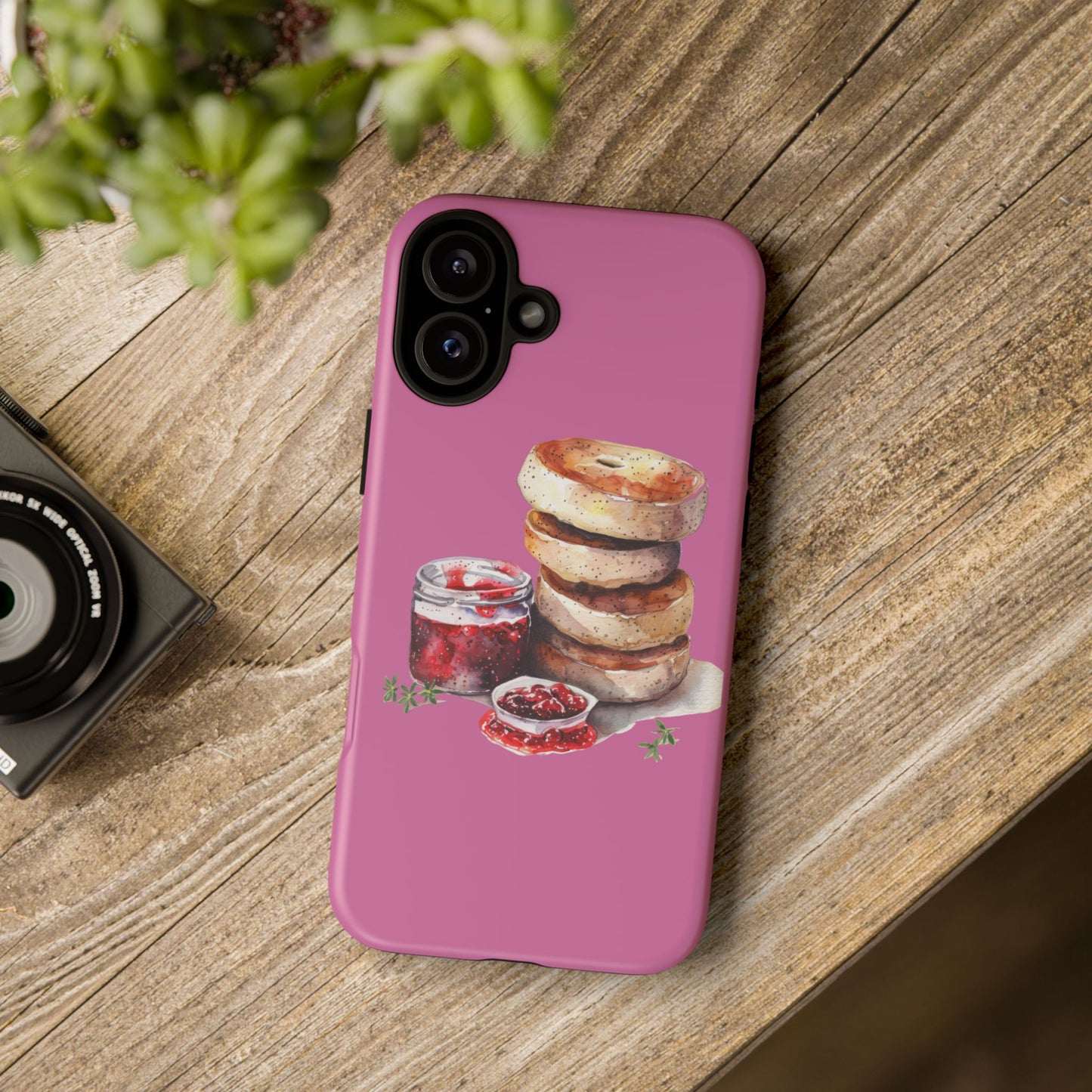 Cute Bagel Phone Case, Tough Cases for Food Lovers, Unique Gifts for Foodies, Phone Accessories for Breakfast Lovers, Fun and Stylish Cases