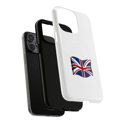 Durable Magnetic Phone Case, UK Flag Design, Protective Cover for iPhone, Stylish Gift for Travelers, Customizable Design