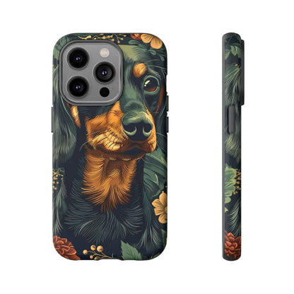 Dachshund Phone Case, Floral Pet Phone Cover, Dog Lover Gift, Tough Phone Case, Custom Dachshund Design, Unique Dog Owner Accessory