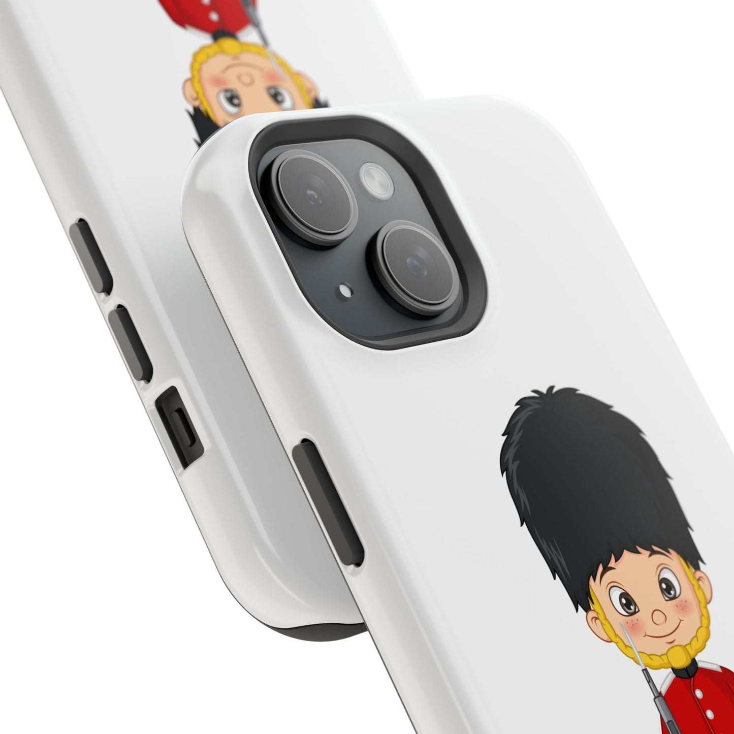 Cute Cartoon Soldier Magnetic Tough Case, Kid's Phone Cover, Fun Gift for Children, Birthday Present, Youth Accessories, Durable Protection