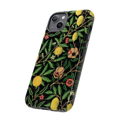 Tough Cases Phone Case, Floral Phone Cover, Tough Phone Protection, Gift for Plant Lovers, Black Background, Eco-Friendly Design