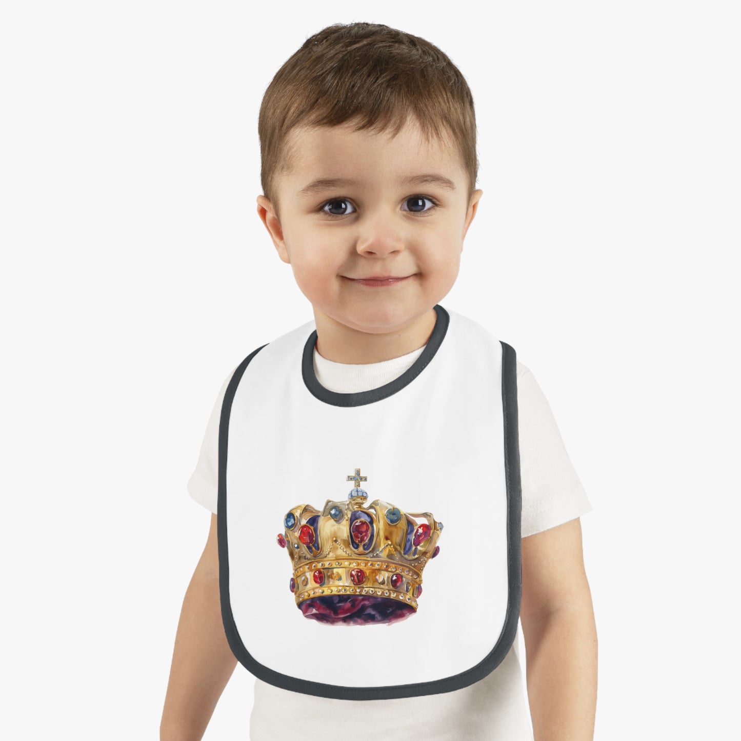 Crown Baby Bib | Royal Infant Feeding Bib, Baby Shower Gift, Cute Toddler Bib, Crown Design Bib, Unisex Bib for Newborns