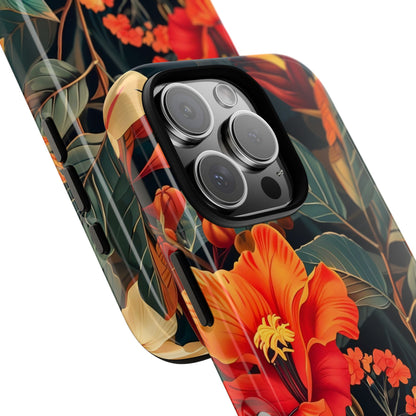 Tough Floral Phone Case | Tropical Vibe, Gift for Nature Lovers, Summer Beach Accessory, Floral Pattern, Trendy Phone Accessories