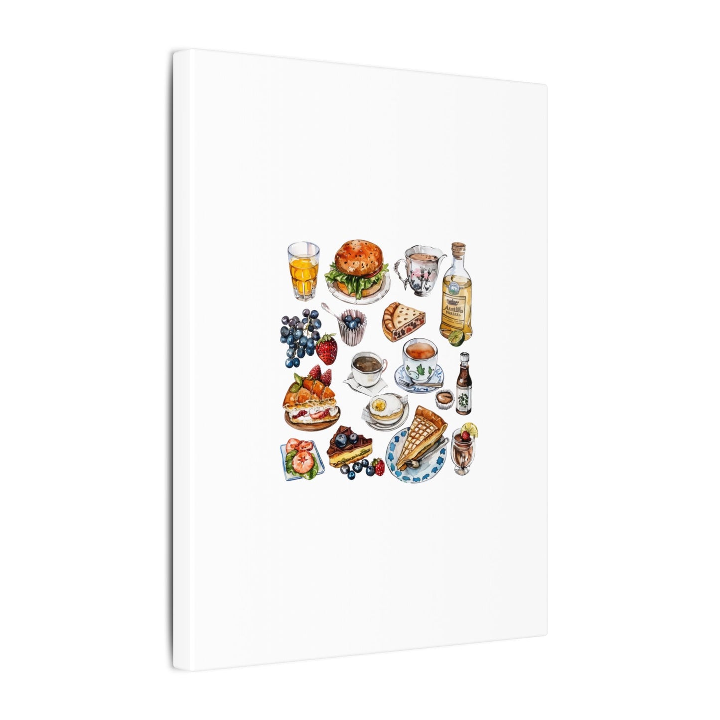 Breakfast Feast Canvas Print, Food Art, Kitchen Decor, Gifting for Food Lovers, Brunch Vibes, Wall Art