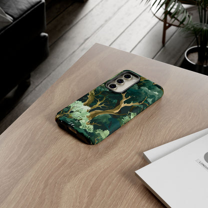 Forest Green Phone Case, Nature-Inspired Tough Cases, Eco-Friendly Gift, Outdoor Lover Accessory, Unique Phone Cover