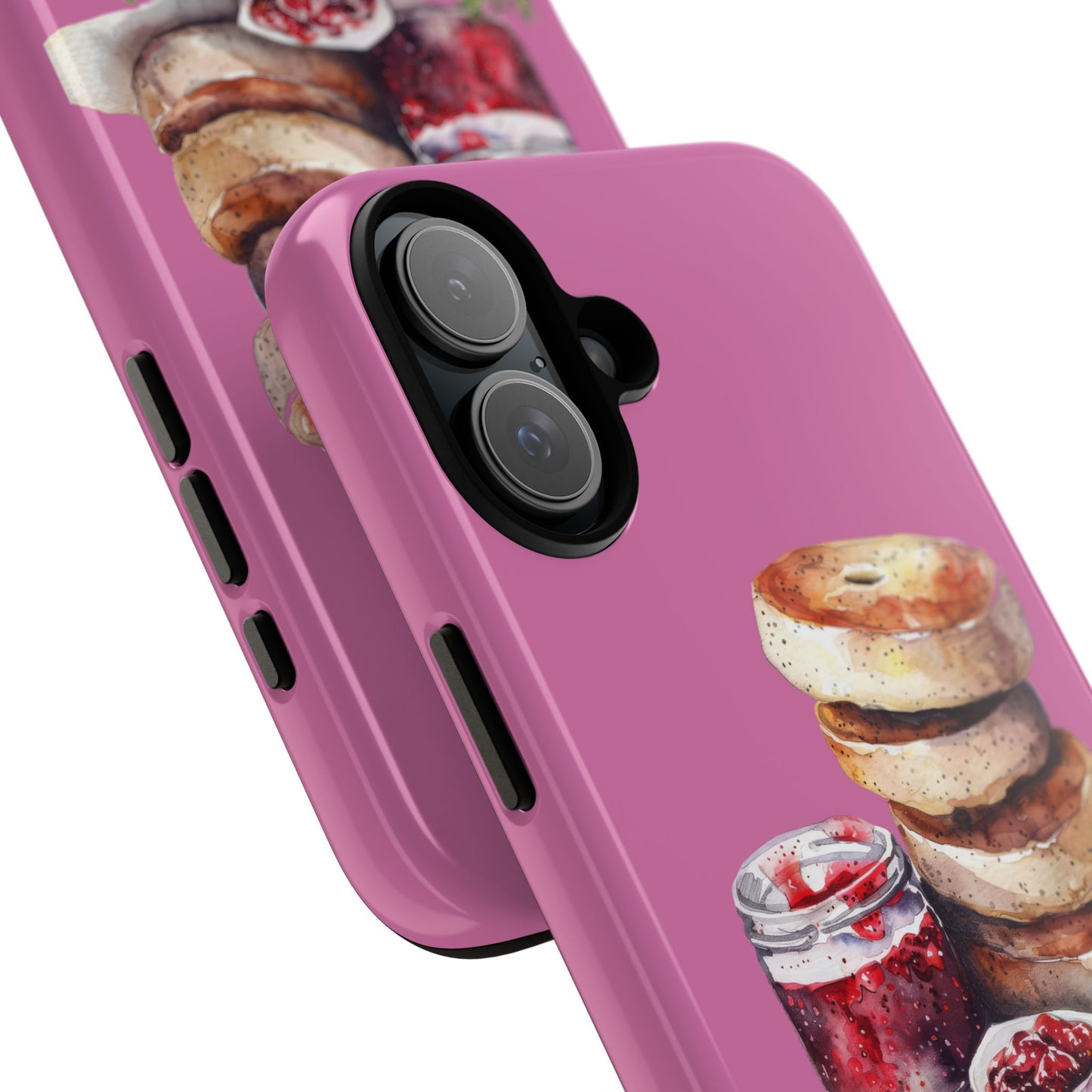 Cute Bagel Phone Case, Tough Cases for Food Lovers, Unique Gifts for Foodies, Phone Accessories for Breakfast Lovers, Fun and Stylish Cases