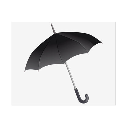 Minimalist Umbrella Wall Art, Chic Home Decor Print, Stylish Poster, Rental Friendly Artwork, Black Umbrella Decor