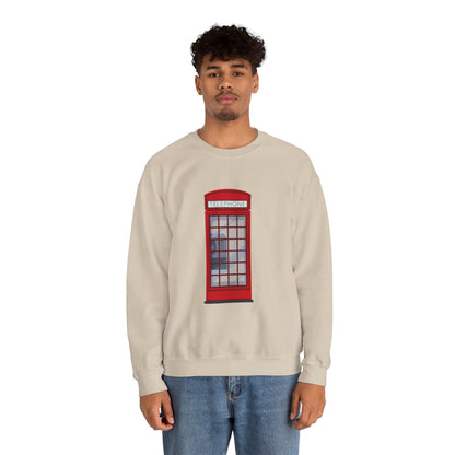 Unisex Heavy Blend™ Crewneck Sweatshirt Cozy - Iconic British Public Telephone