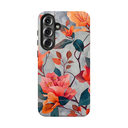 Floral Phone Case, Tough Cases, Flower Power, Gift for Her, Decorative Phone Cover, Trendy Accessories, Everyday Style