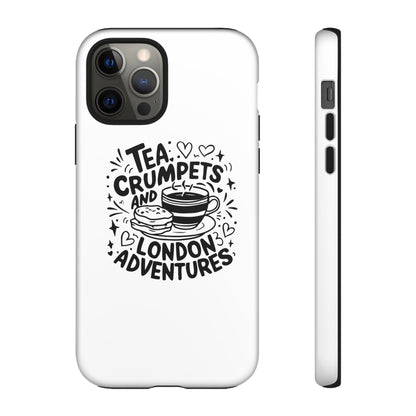 Tea, Crumpets, and London Adventures - Cute Gift for Tea Lovers, London Souvenir, Travel Accessory, Unique Phone Cover