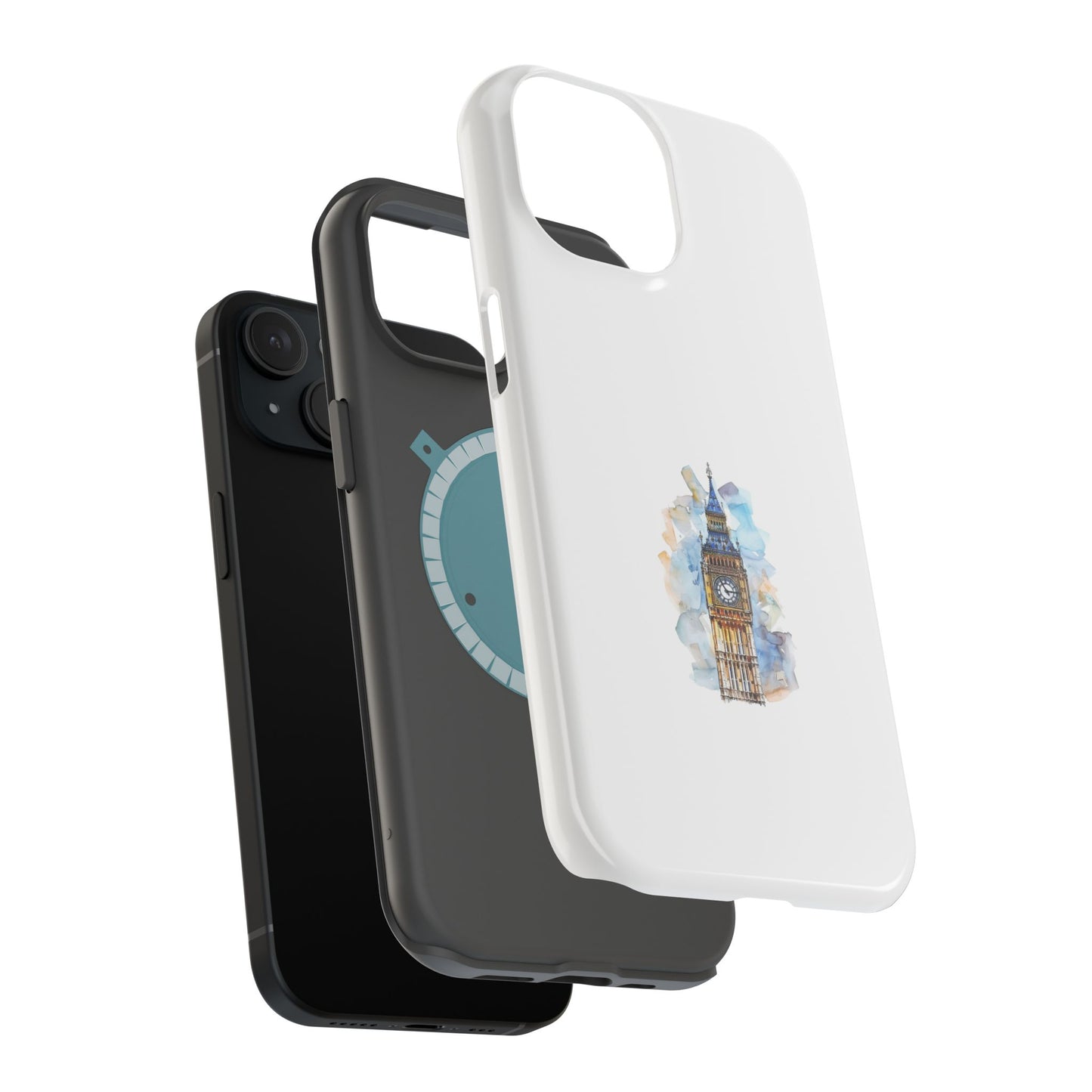 Artistic Magnetic Phone Cases with Iconic Designs, Unique Cell Phone Cover, London Tower Case, Gift for Travelers, Customizable Art Cases